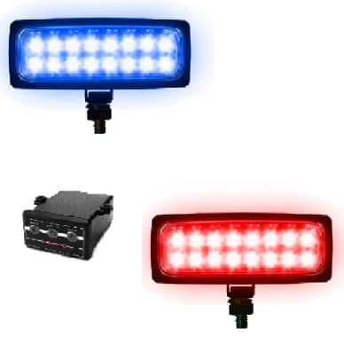 5 Conjunto Estrobo em 2 cores.12v 24v 1 farol azul 1 farol vermelho. 6 efeitos de luz